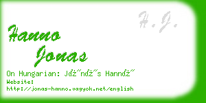 hanno jonas business card